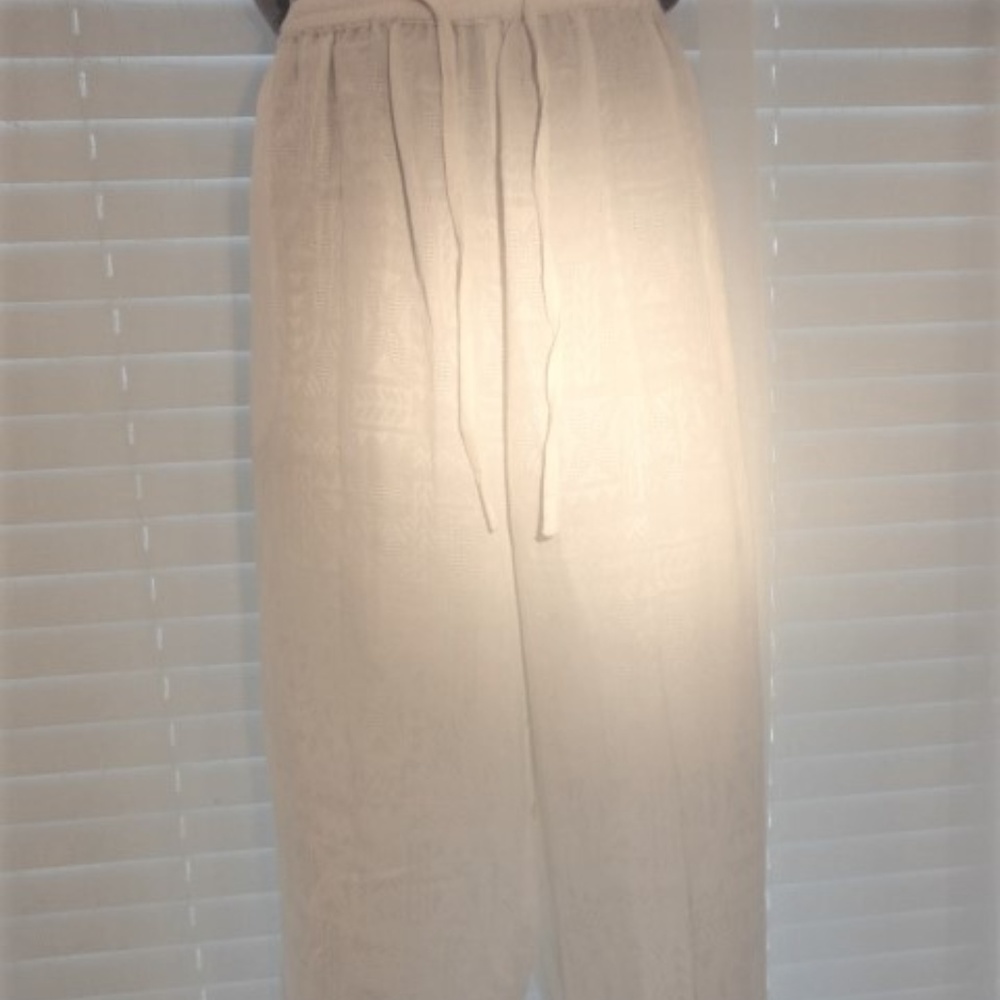 NWT ELCC brand white capri pants sz 1X